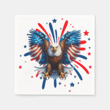 Majestic Eagle Stars and Strips Napkins