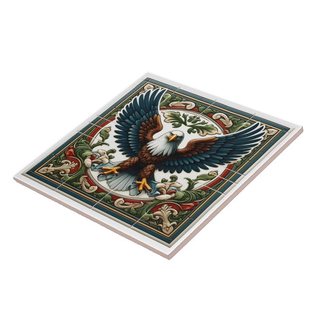 Majestic Eagle Tile Design With Intricate Details (Side)