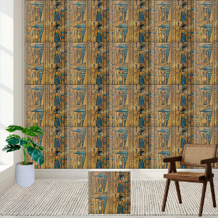 Majestic Egyptian Gods and Hieroglyphs Tile