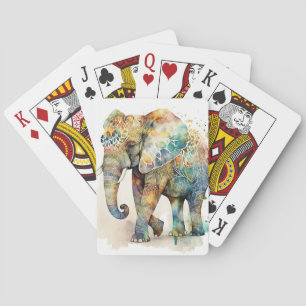 Majestic Elephant Beautiful Artwork Spirit Guide Playing Cards