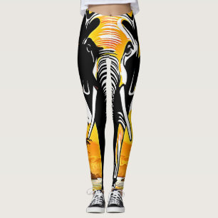 Majestic Elephant Sunset Leggings