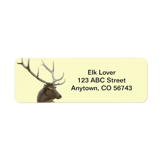 Majestic Elk Buck Customisable Return Address Label