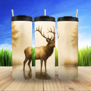 Majestic Elk, Misty Waters Thermal Tumbler