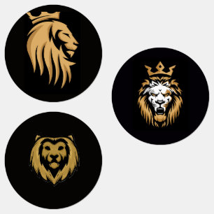 Majestic Emblem Artwork Creating a Confident Lion 