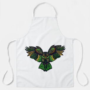 Majestic Emerald Owl Apron