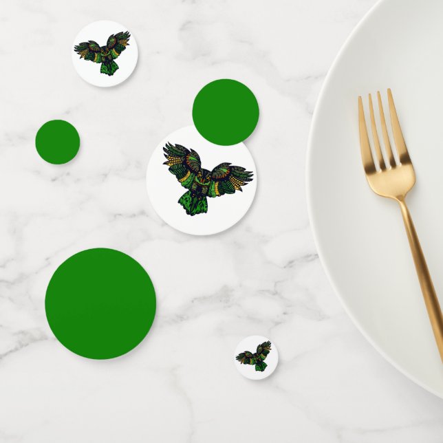 Majestic Emerald Owl Confetti (Group)