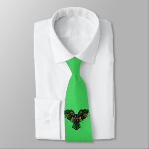 Majestic Emerald Owl Keep Out Tie