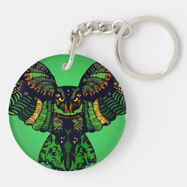Majestic Emerald Owl Key Ring (Back)
