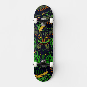 Majestic Emerald Owl Skateboard