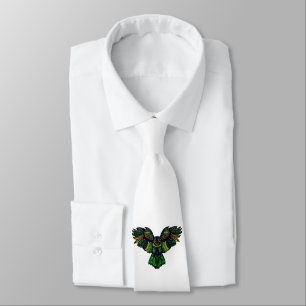 Majestic Emerald Owl Tie