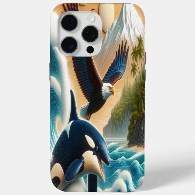 Majestic Encounter: Orca and Orca Whale Case-Mate iPhone Case (Back)