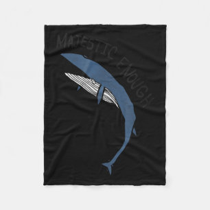 Majestic Enough Funny Whale Graphic Badly Drawn Fleece Blanket