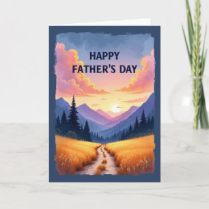 Majestic Fathers Day Sunset Card