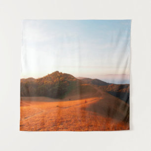 Majestic field in the sunlight. Dramatic and pictu Tapestry