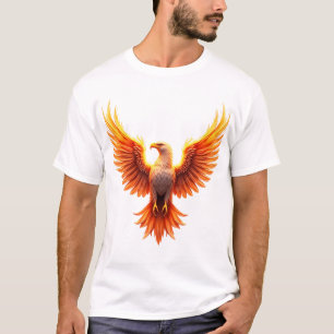 Majestic Fiery Phoenix Eagle Rising Art T-Shirt