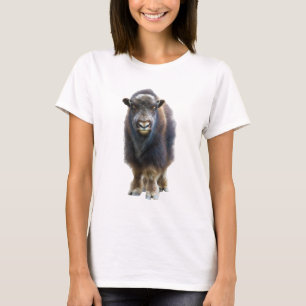 Majestic Fluffy Bison Portrait Wildlife Women T-Shirt