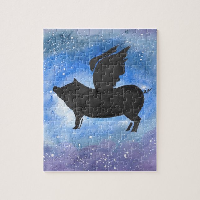 Majestic Flying Pig Jigsaw Puzzle (Vertical)