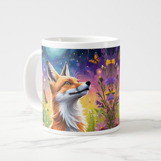 Majestic Fox Large Coffee Mug (Front Left)