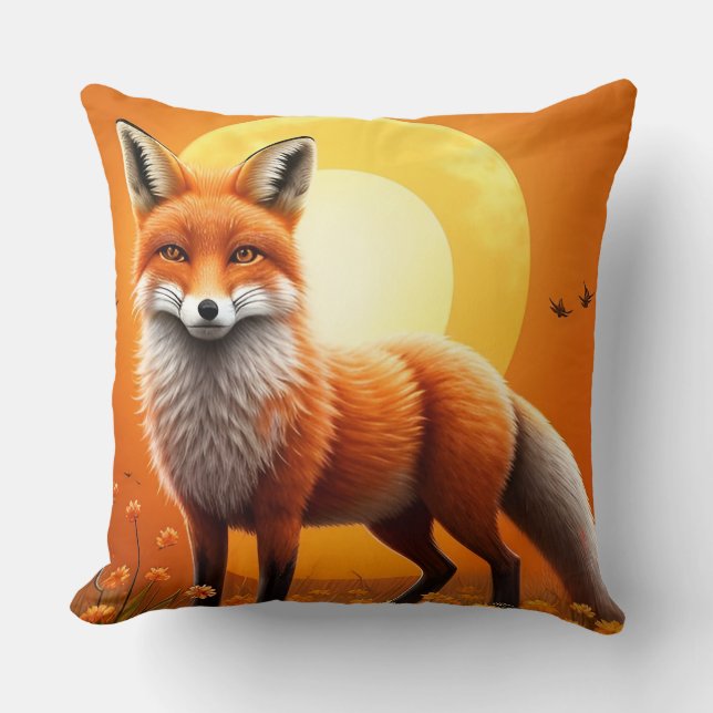 Majestic Fox Portrait Cushion (Front)
