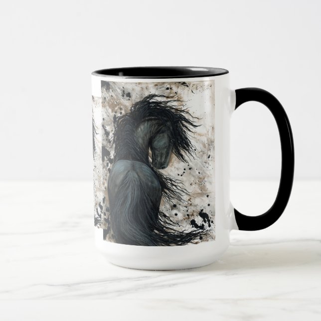 Majestic Friesian Horse by Bihrle Mug (Right)