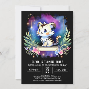 Majestic Fun Tiger Birthday Invitation