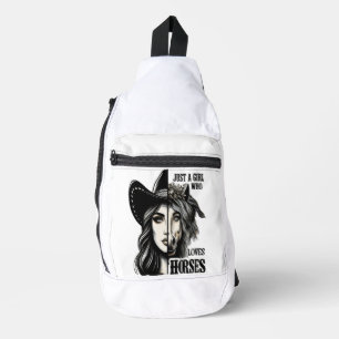 Majestic Fusion: Mother Who Loves Horses Sling Bag