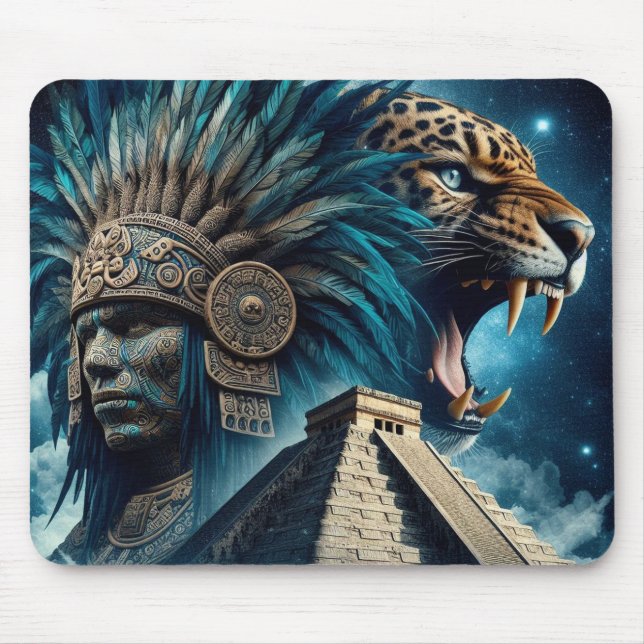  Majestic Fusion of Ancient and Wild Mouse Pad (Front)