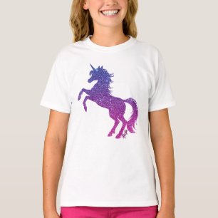 Majestic Galaxy Unicorn Art Girl's White T-Shirt