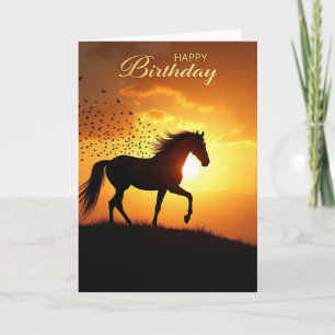 Majestic Gallop Birthday Card