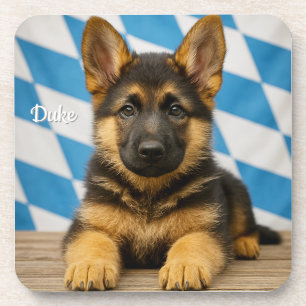 Majestic German Shepherd Personalised Coaster Set