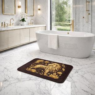 Majestic Gold Lion Bath Mat