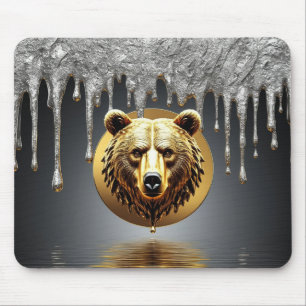 Majestic Golden Bear Wildlife Symbol 🐻 Mouse Pad
