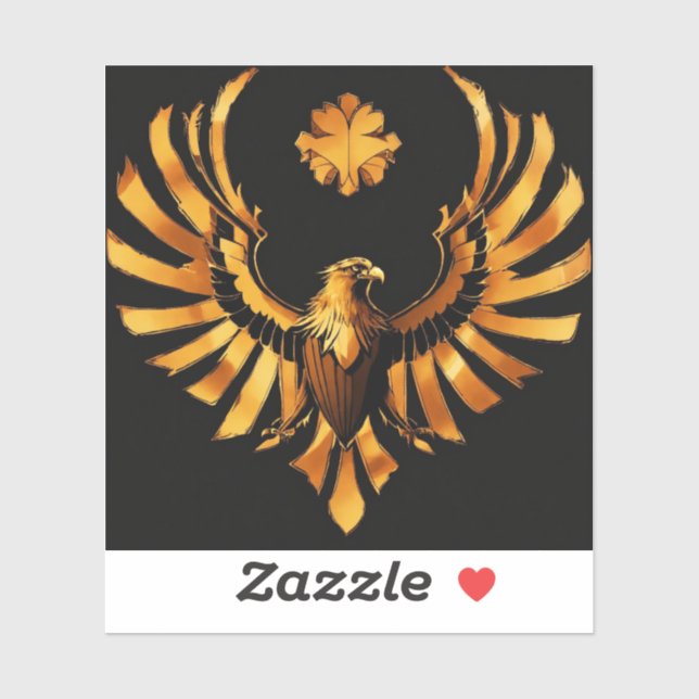 Majestic Golden Eagle Custom-Cut Vinyl Sticker (Sheet)