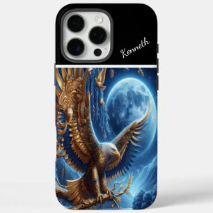 Majestic Golden Eagle Moon watch iPhone 16 Pro Max Case