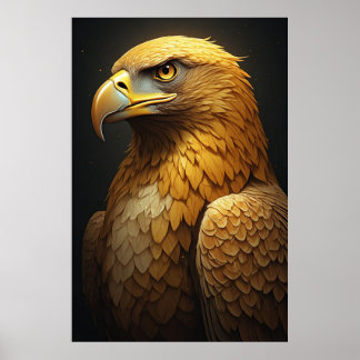 Majestic Golden Eagle Portrait Poster