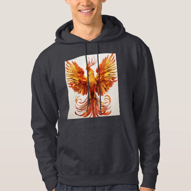 Majestic Golden Fire Eagle Design Hoodie* Hoodie (Front)