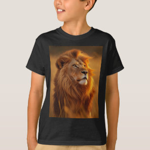 Majestic Golden Lion at Sunset T-Shirt