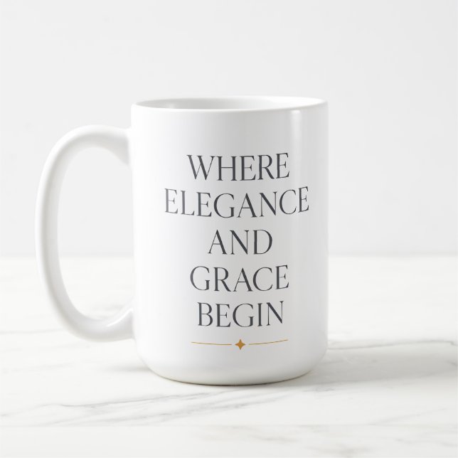 Majestic Grace Quote Coffee Mug (Left)