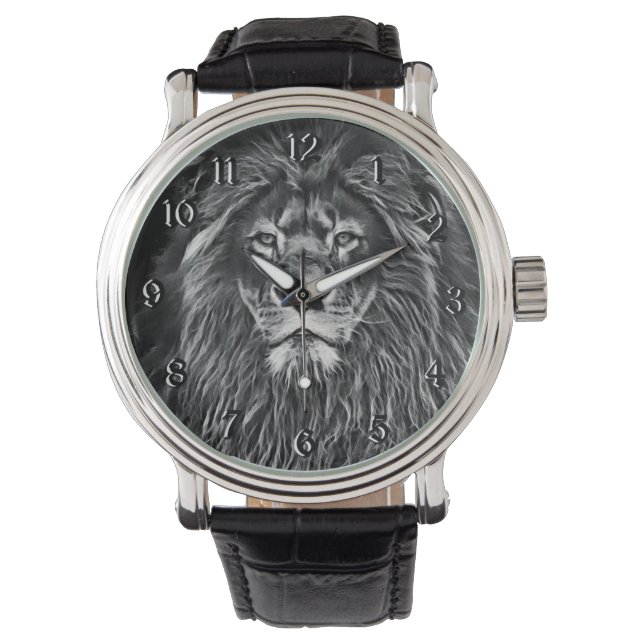 Majestic Grey Lion Watch (Front)