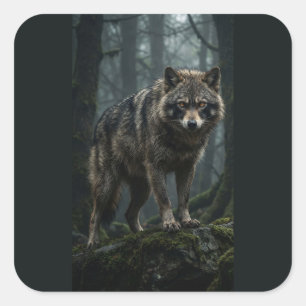 Majestic Grey Wolf Sticker – Wilderness Gift