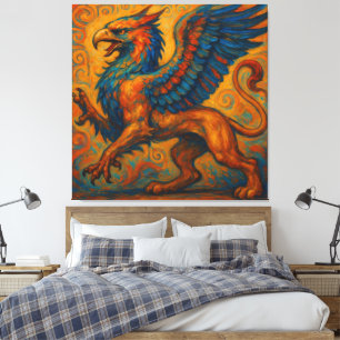 Majestic Griffin of Ancient Greece Canvas Print