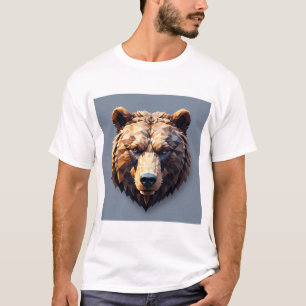 Majestic Grizzly Bear Head T-Shirt