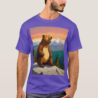Majestic Grizzly Bear in the Forest T-Shirt" T-Shirt