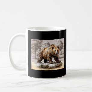 Majestic Grizzly: Guardian of the Forest" Coffee Mug