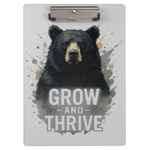 Majestic Growth Black Bear Art Clipboard