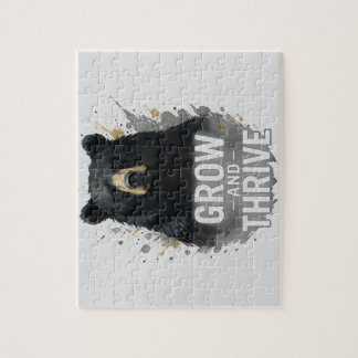 Majestic Growth Black Bear Art Jigsaw Puzzle