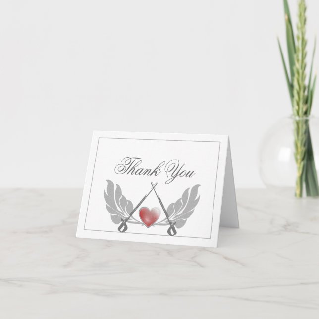 Majestic Guarded Heart Thank You Card (Front)