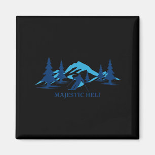 Majestic heli alaska ski resort skiing skier magnet