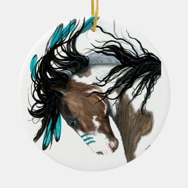 Majestic Horse Christmas Ornament by Bihrle (Front)