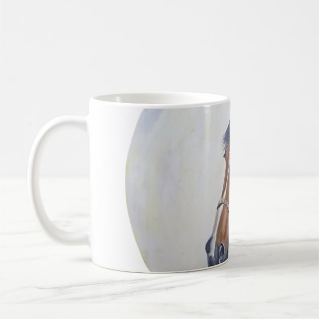 Majestic Horse Portrait T-Shirt Coffee Mug (Left)
